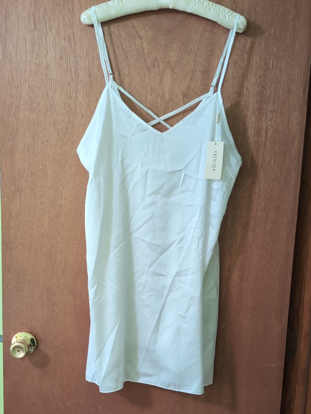 NEW Women's Ekouaer White Nightgown Size XXL